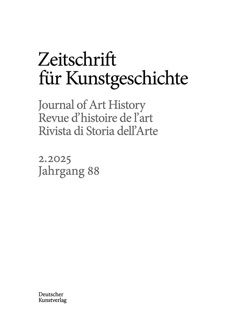 Zeitschrift für Kunstgeschichte's cover